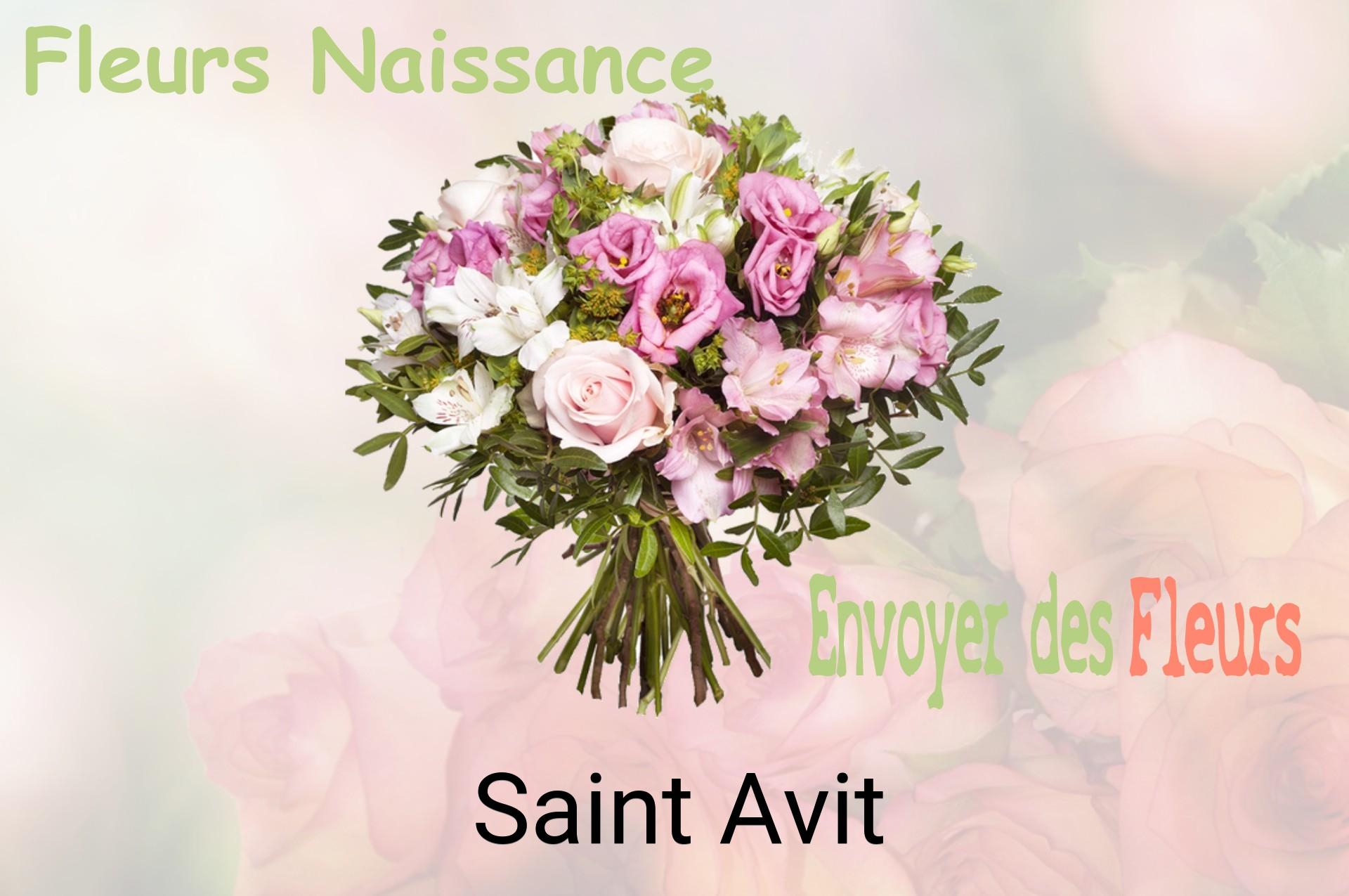 Bouquet de fleurs de naissance livré à Saint-Avit