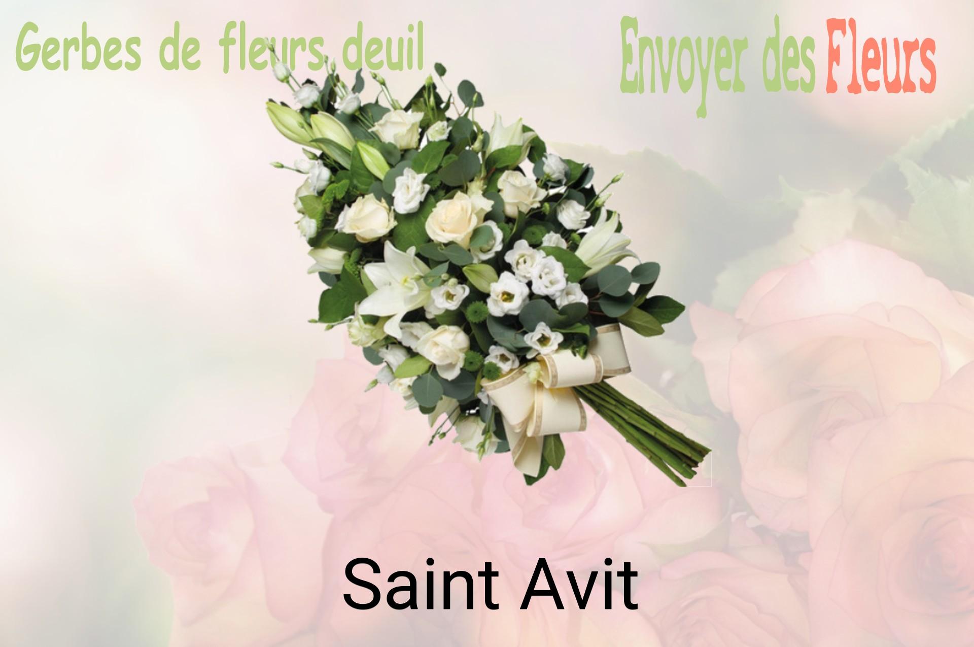 Gerbe de fleurs de deuil livrée à Saint-Avit